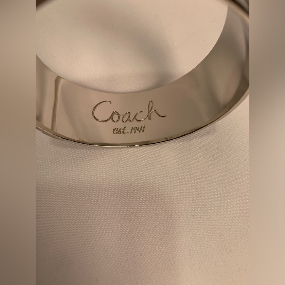 Coach Blue Silver Bangle Bracelet - Picture 3 of 10